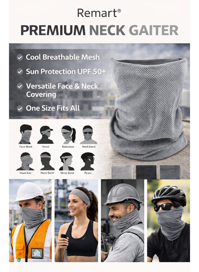 Remart Premium Neck Gaiter, Breathable Mesh Neck Protector with UPF 50+, Multi-Use Face Cover for Outdoor Work & Sports - Image 1